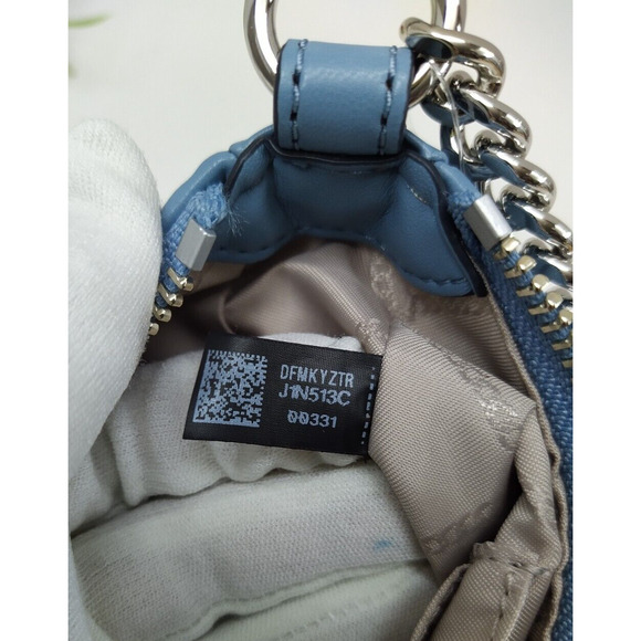 Michael Kors Jet Set Charm Blue Leather Zipper Closure Hobo Shoulder Bag - NWT - Picture 12 of 16